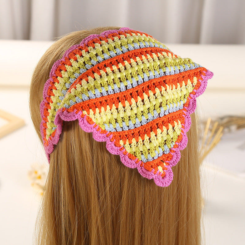 Hand Crochet Rainbow Bandana-CALLISTARI