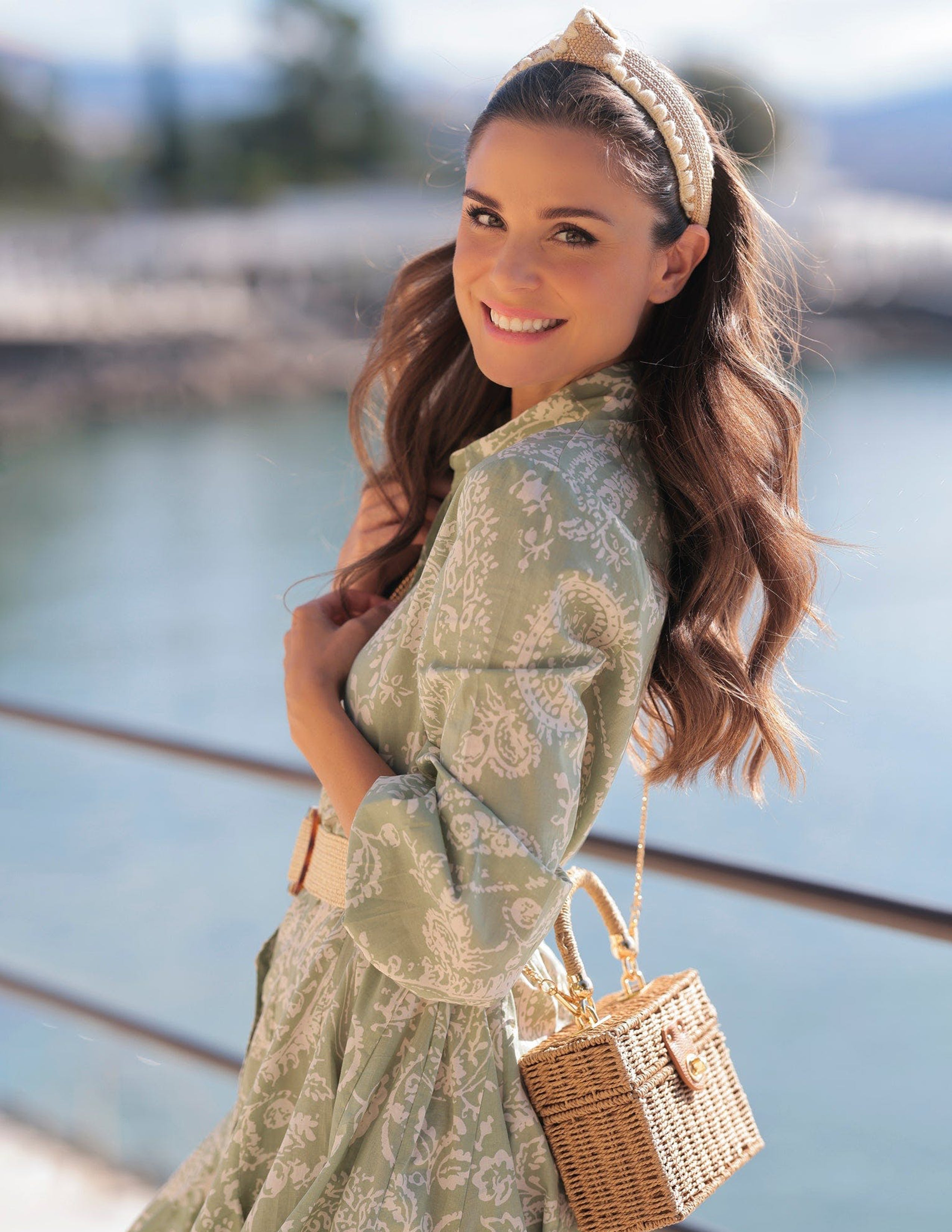 Natural Raffia Knotted Headband-CALLISTARI