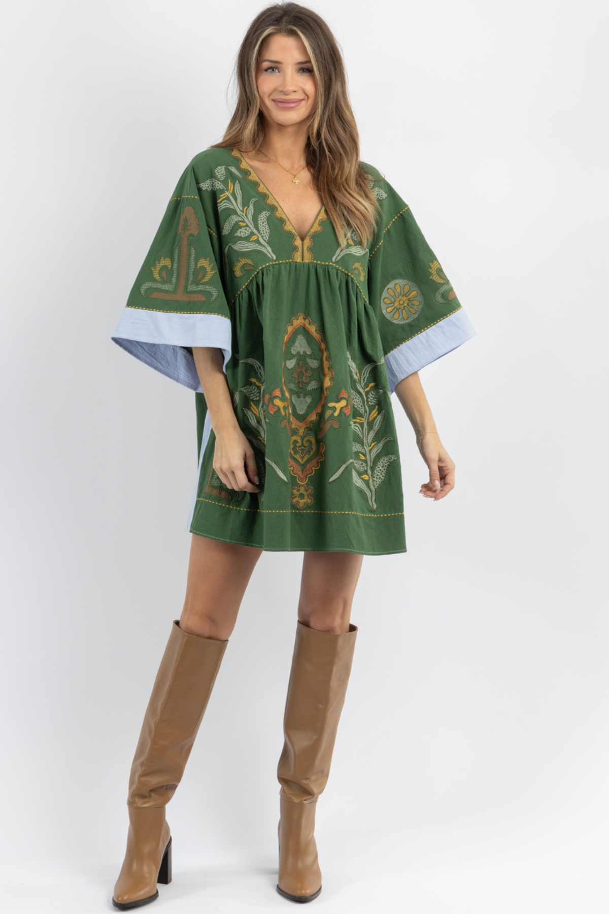 Embroidered mini dress-aritzao