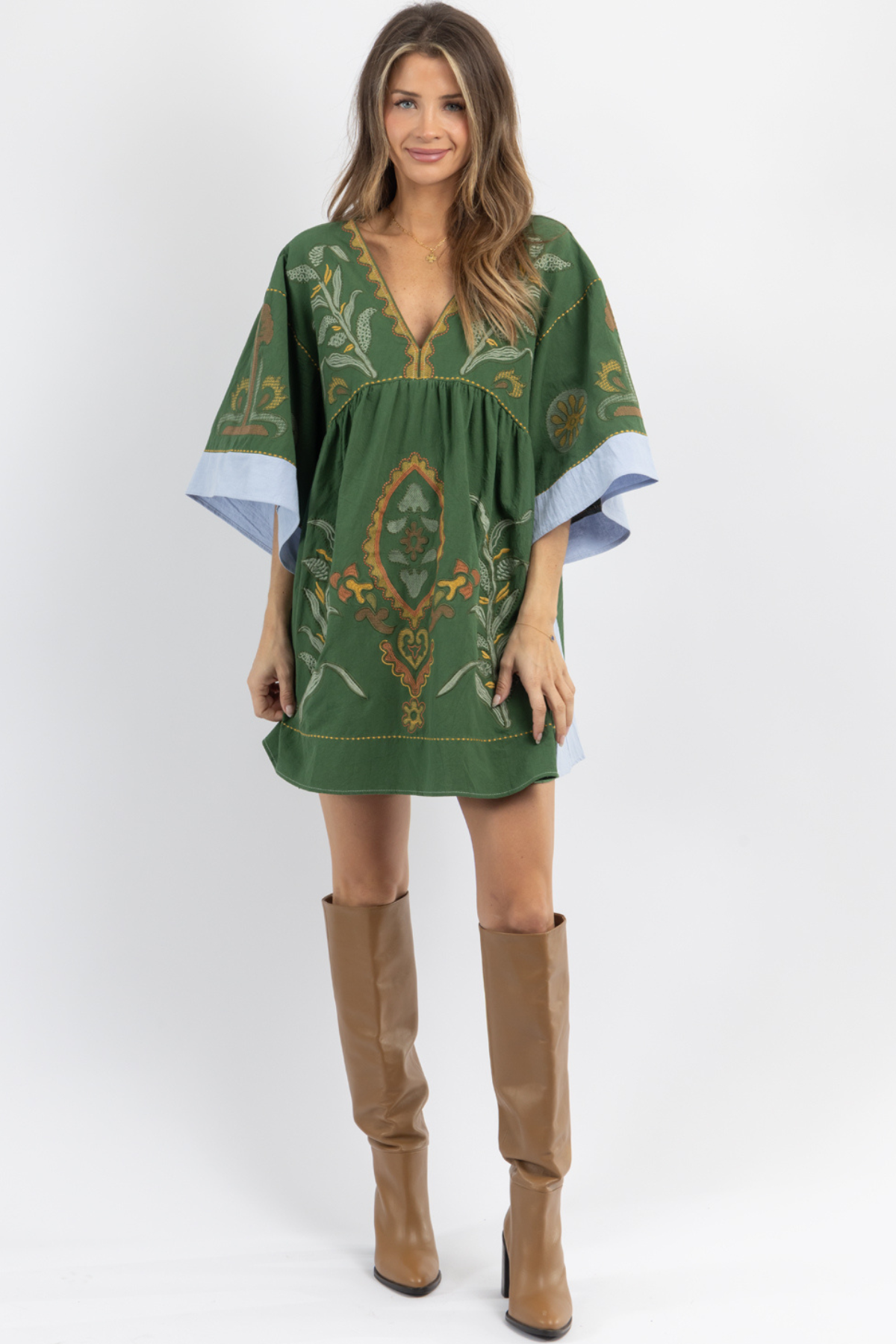 Embroidered mini dress-aritzao
