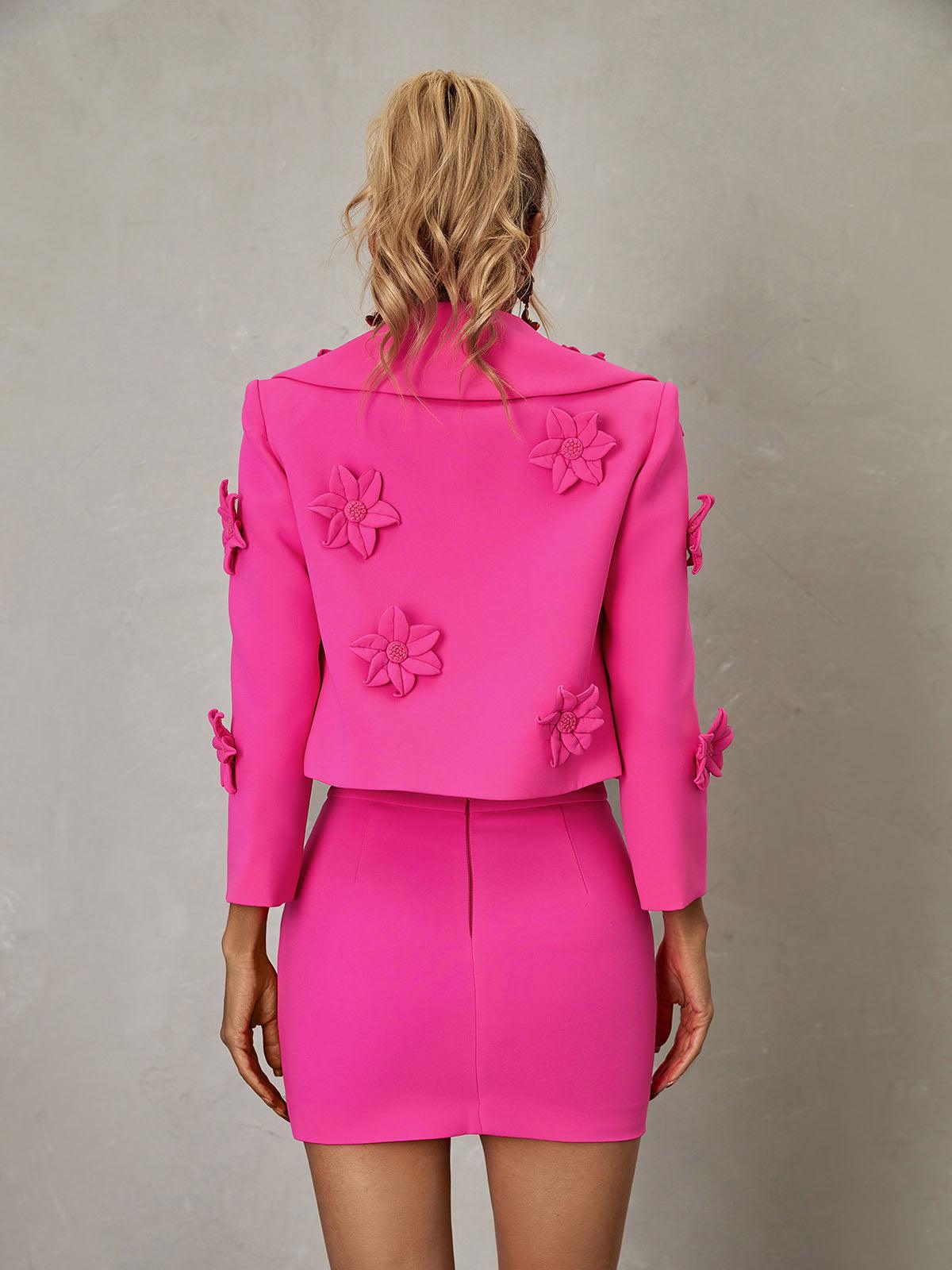 Nylah Flower Blazer Skirt Set - Mew Mews