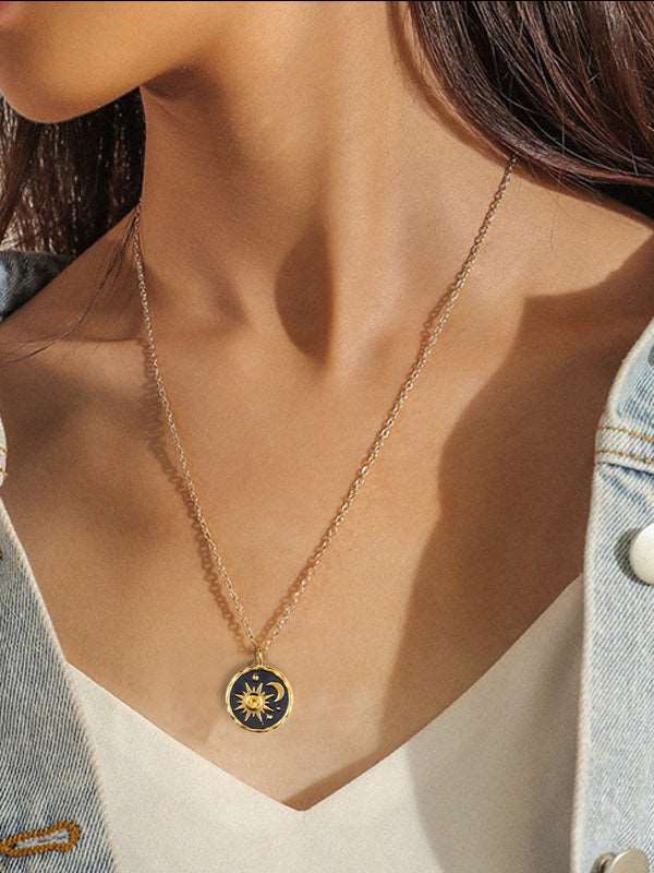 Boho Sun Moon Necklace-CALLISTARI