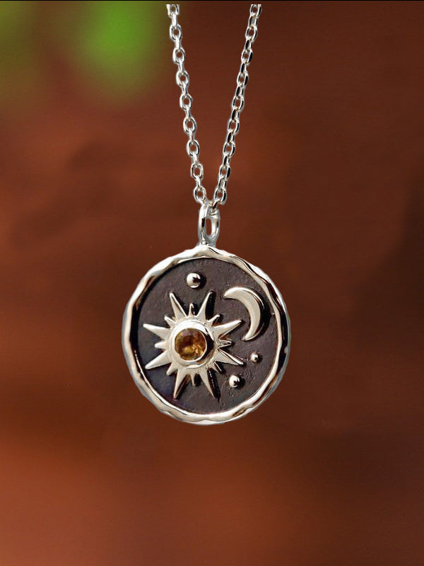 Boho Sun Moon Necklace-CALLISTARI
