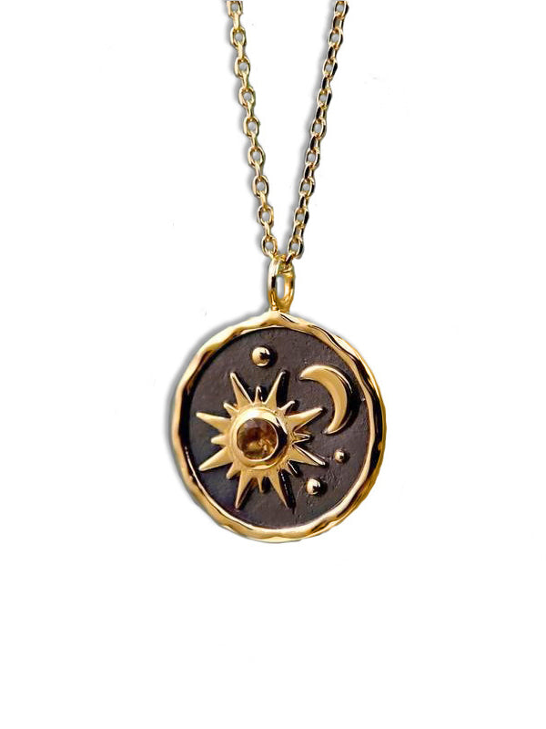 Boho Sun Moon Necklace-CALLISTARI