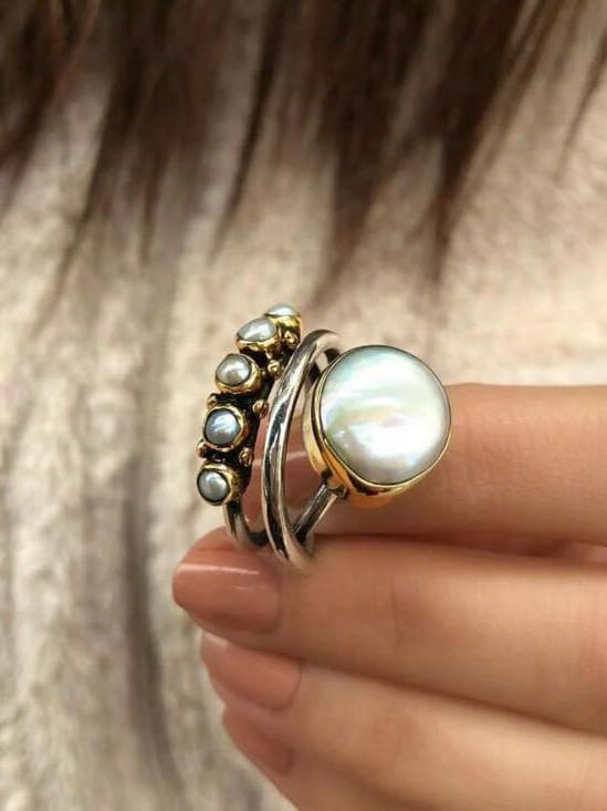 Pearlinlay Opening Ring-CALLISTARI