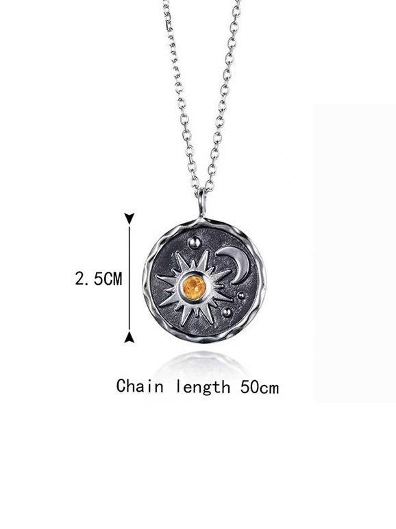 Boho Sun Moon Necklace-CALLISTARI