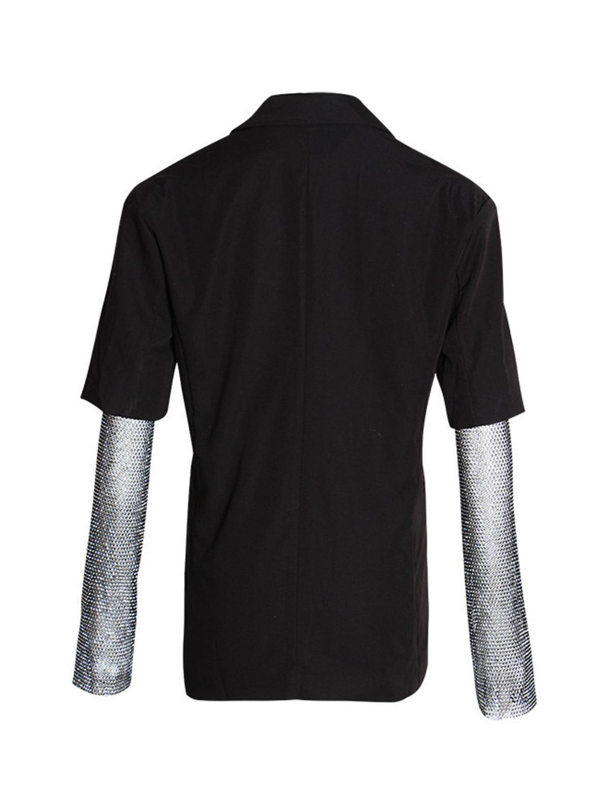 Odelia Mesh Long Sleeve Blazer - Mew Mews