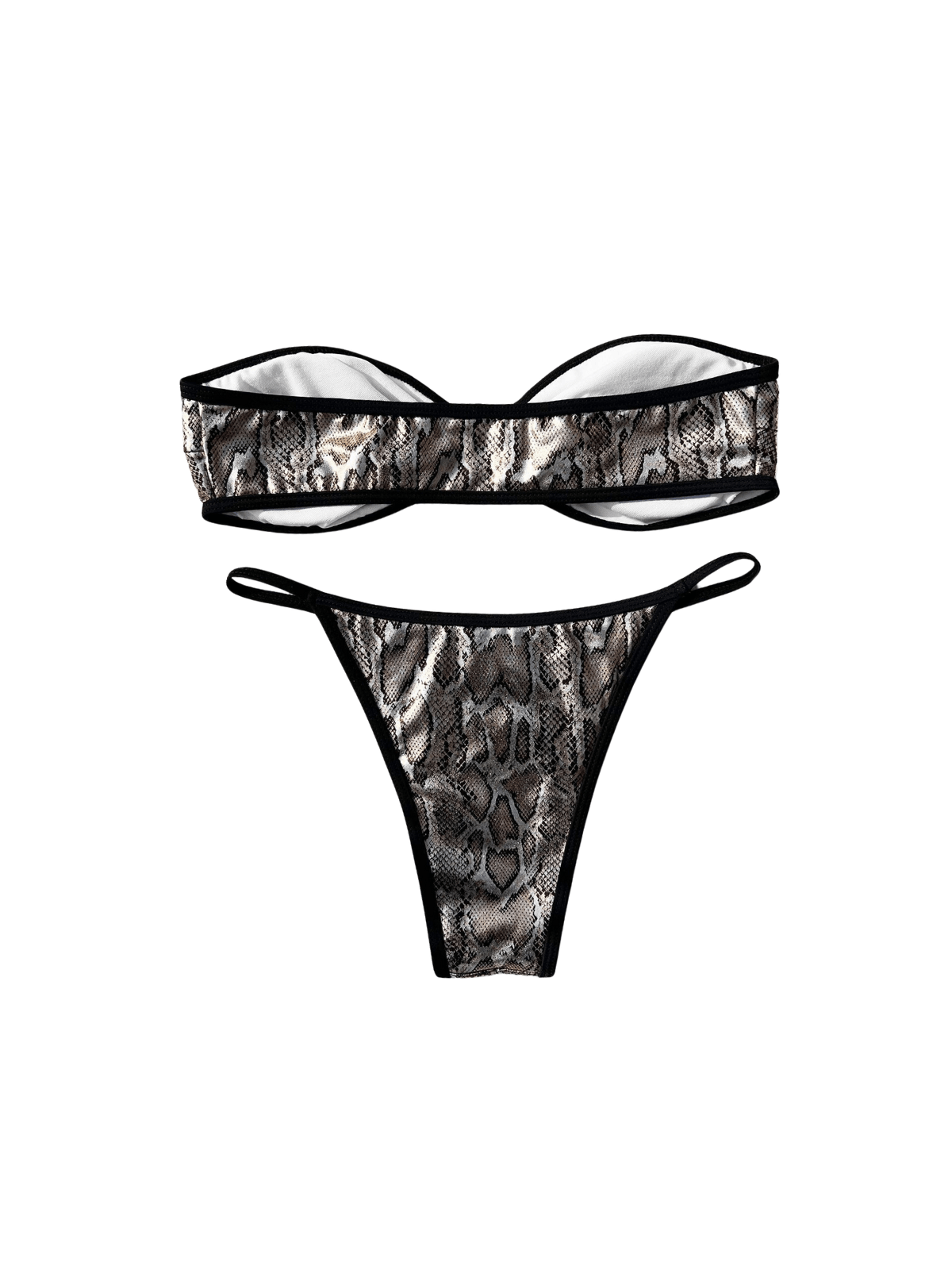 Oscar Snake Printed Bikini Two Piece Set - Mew Mews
