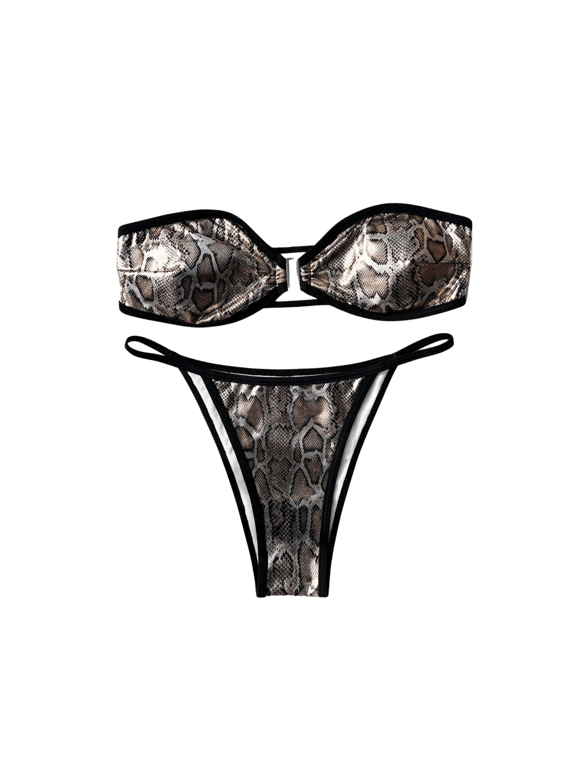 Oscar Snake Printed Bikini Two Piece Set - Mew Mews