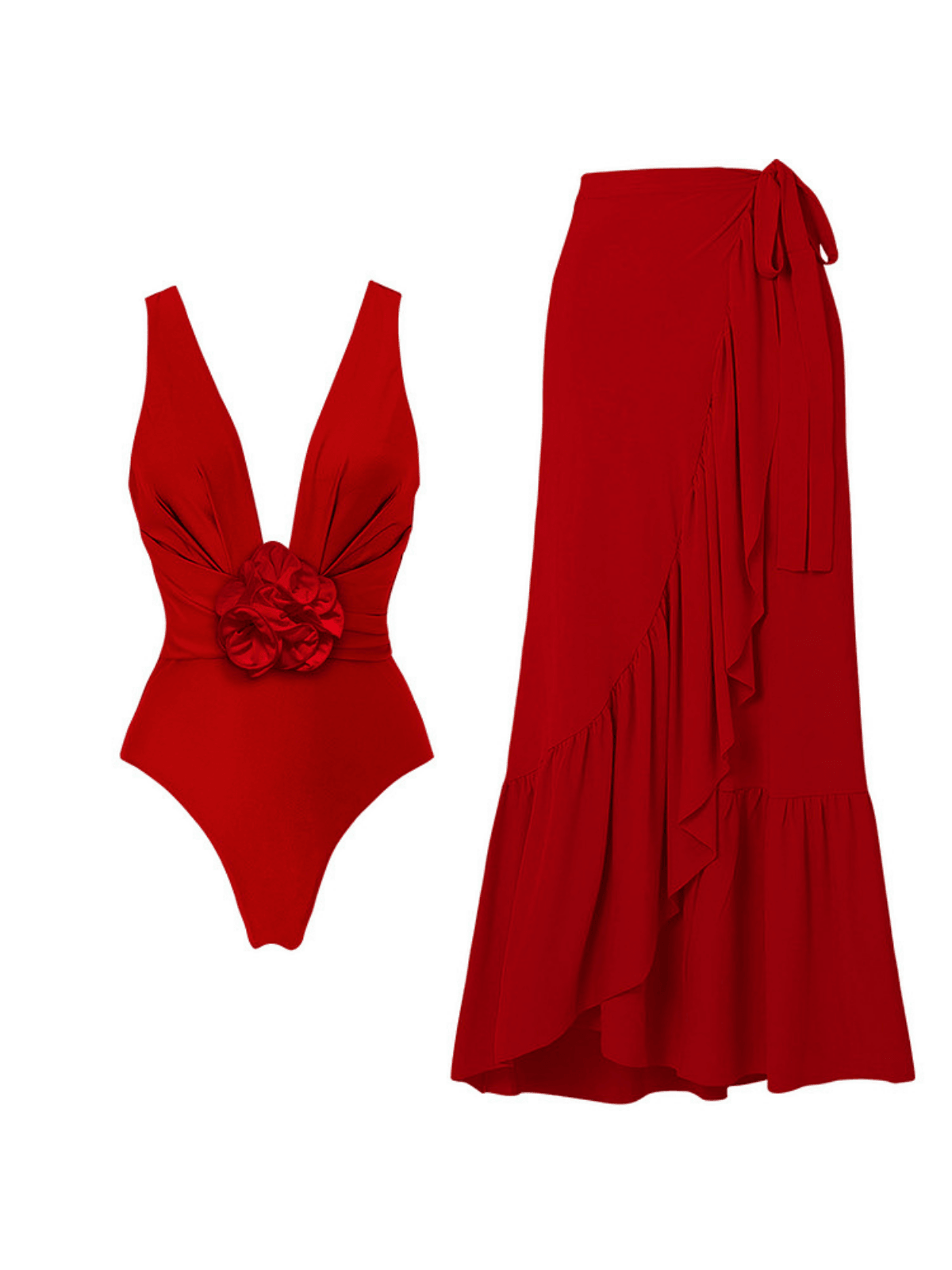 Rosen Flower Swimwear Two Piece Set - Mew Mews