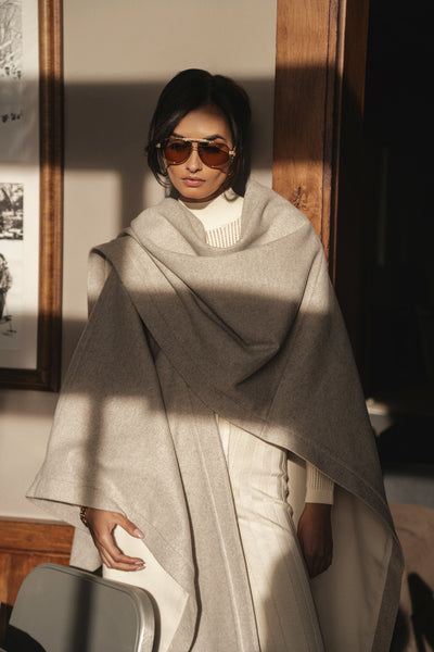 Elegant Reversible Cape Jacket