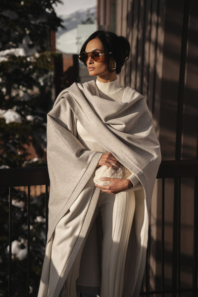 Elegant Reversible Cape Jacket