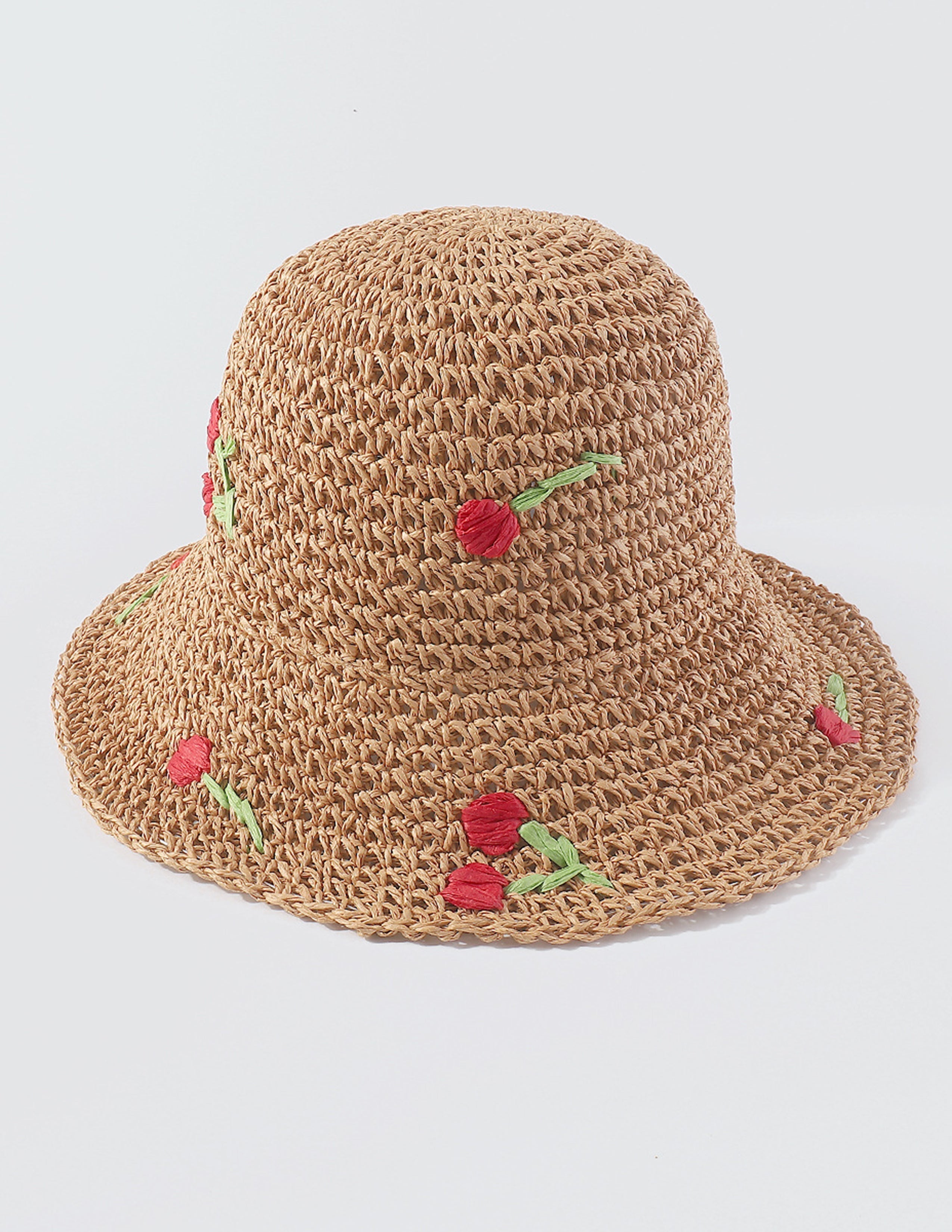 Woven Flower Bucket Hat-CALLISTARI