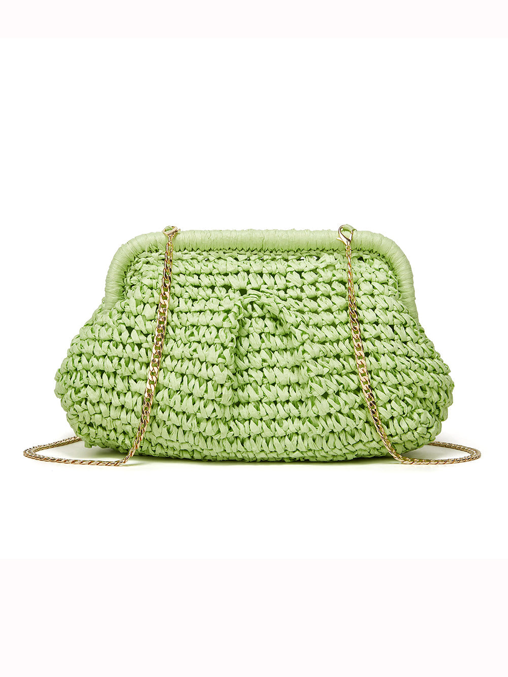 Cloud Dumpling Straw Crossbody Clutch-CALLISTARI
