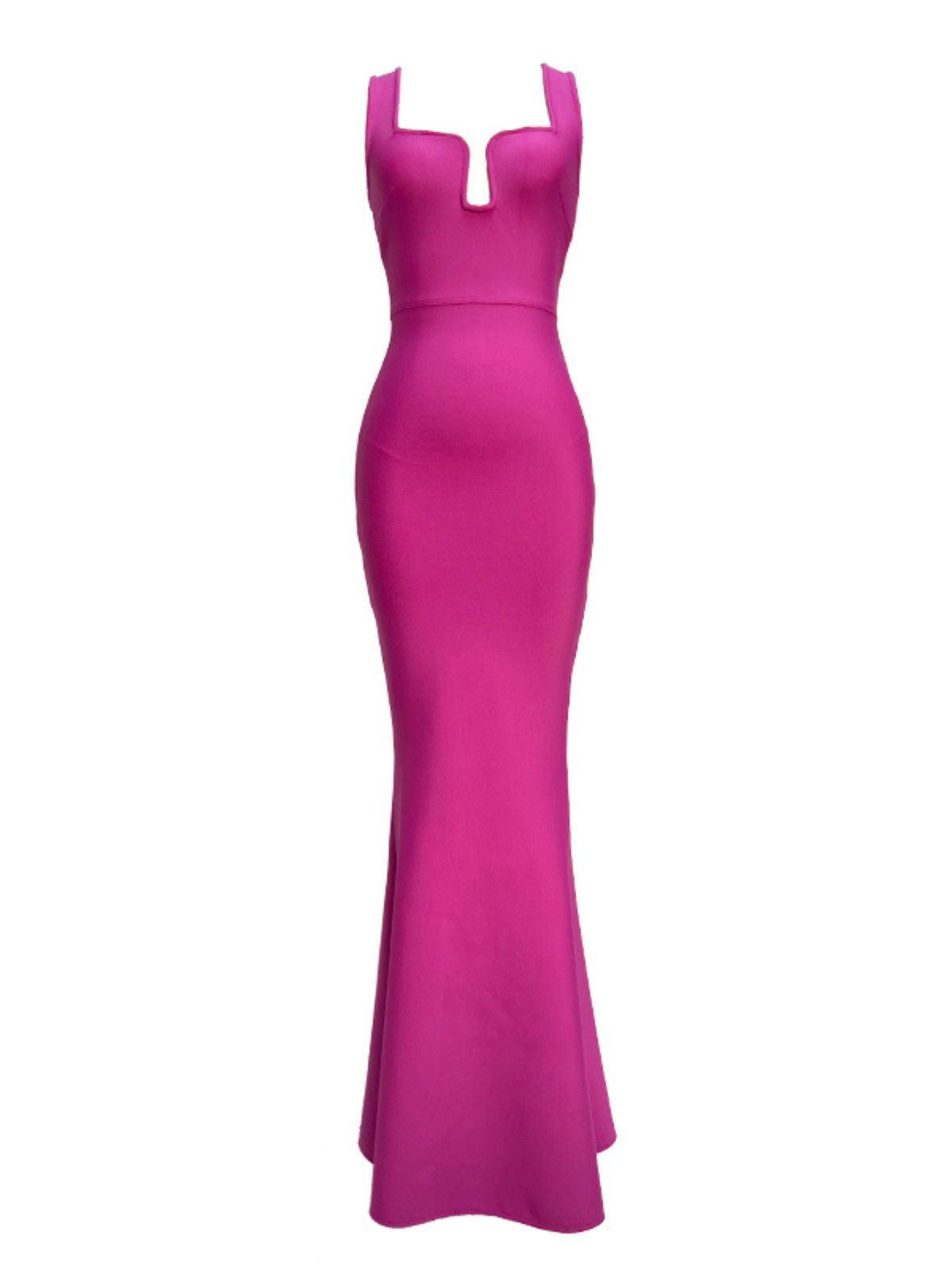 Sadira Bandage Maxi Dress In Hot Pink - Mew Mews
