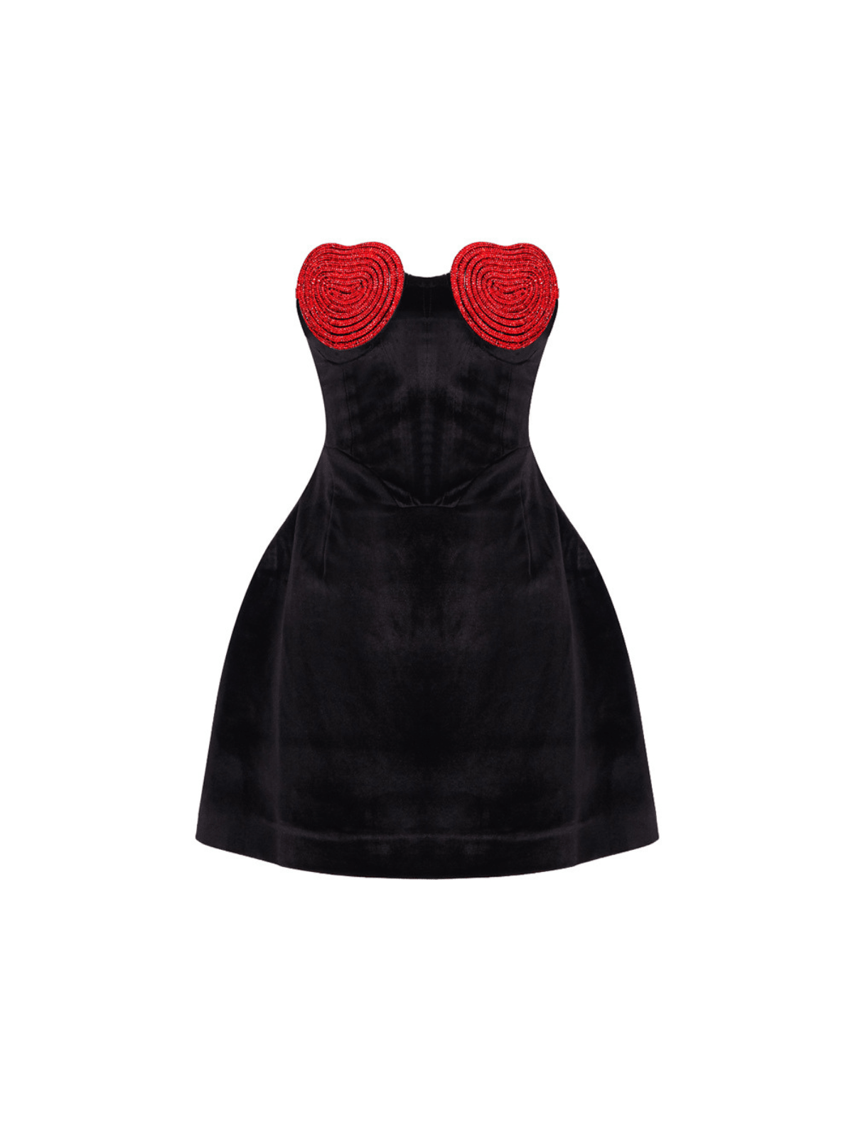 Samdi Heart Crystal Velvet Dress - Mew Mews