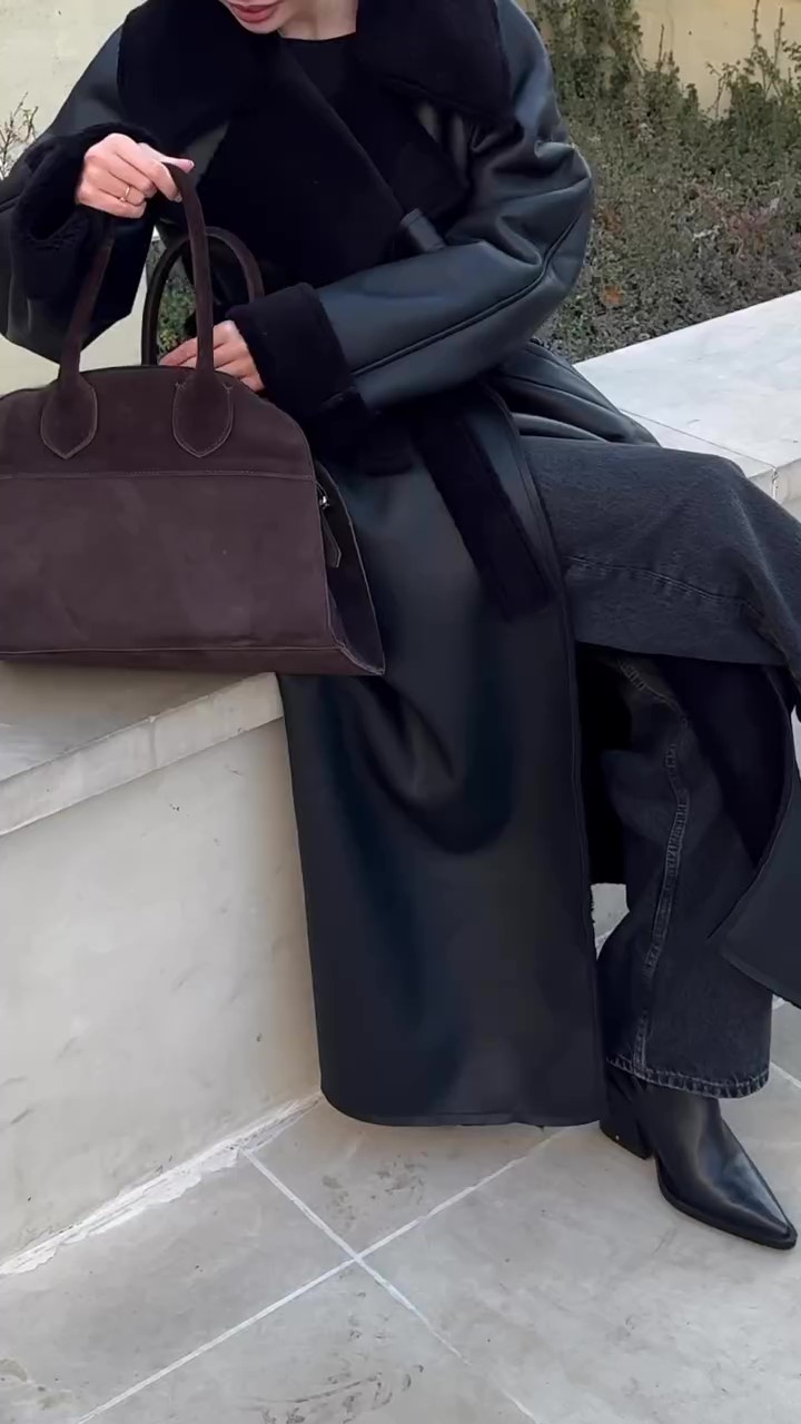 Designer oversized fur winter coat