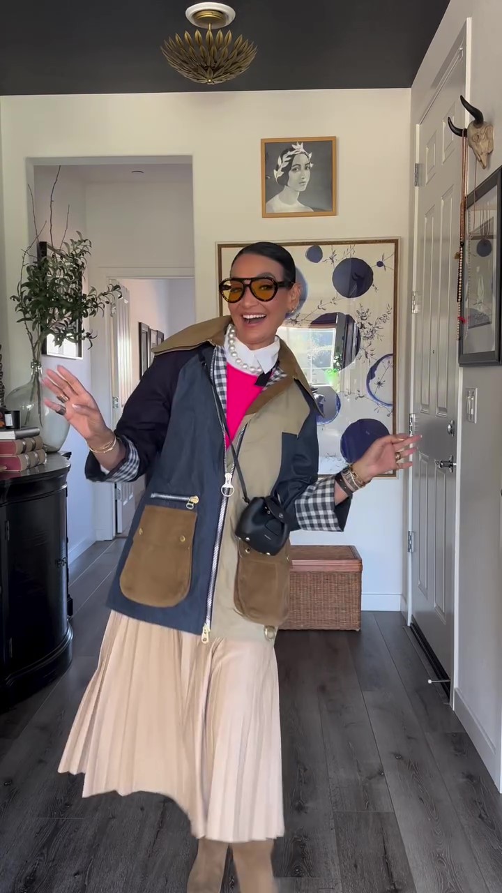 Designer color block jacket