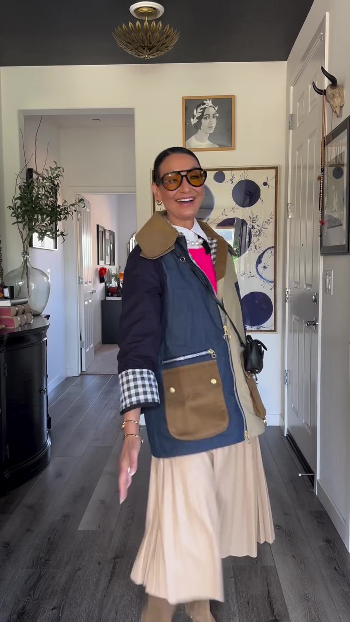 Designer color block jacket