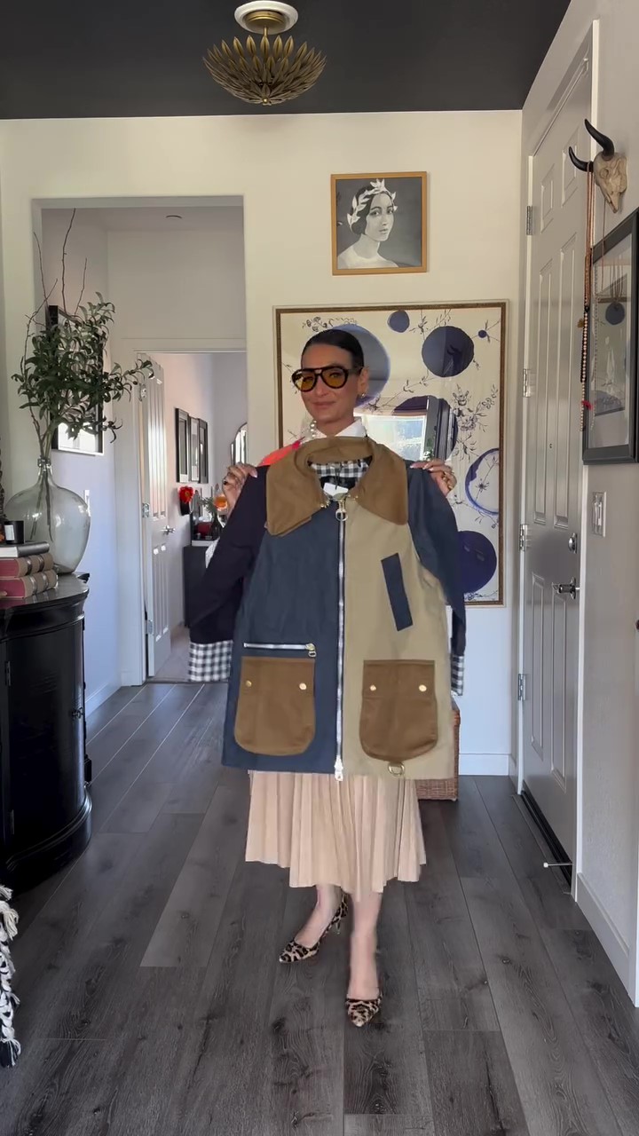 Designer color block jacket