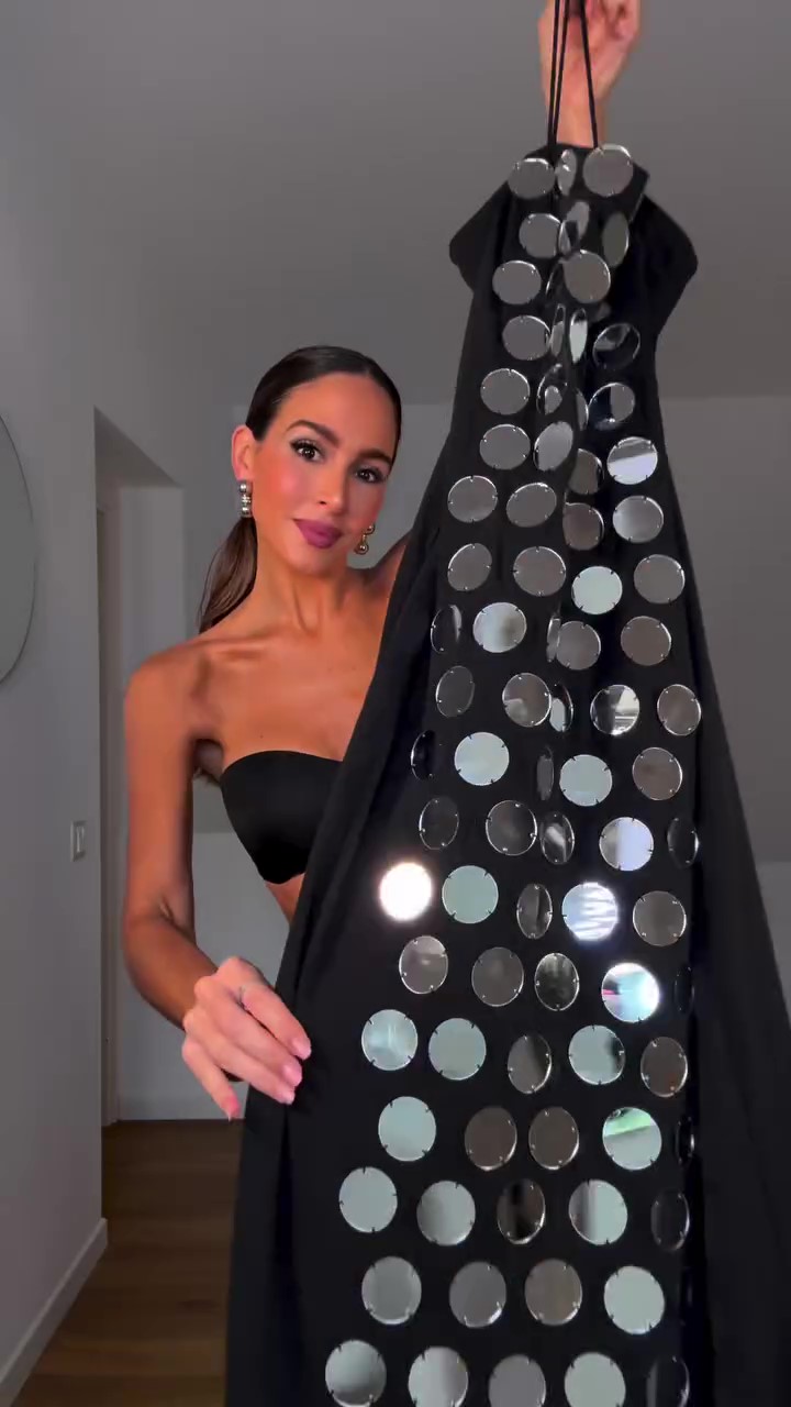 Handmade mirrored linen maxi skirt