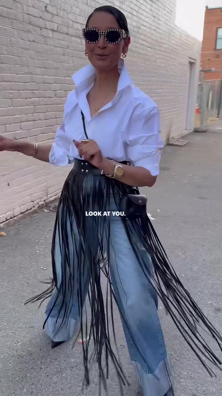 Designer fun fringe skirt