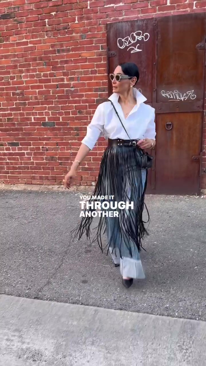 Designer fun fringe skirt