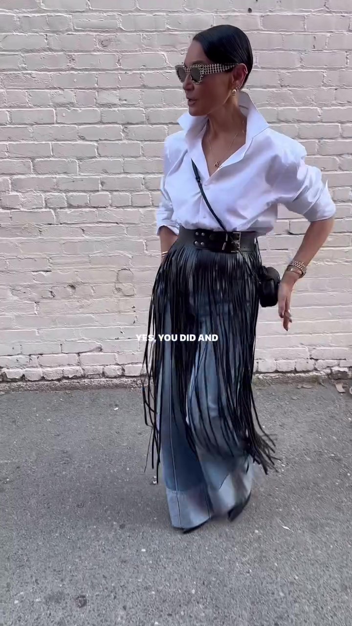 Designer fun fringe skirt