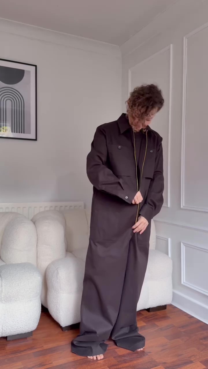 Designer belted work jumpsuit