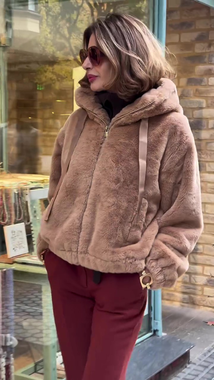 Designer fur winter coat