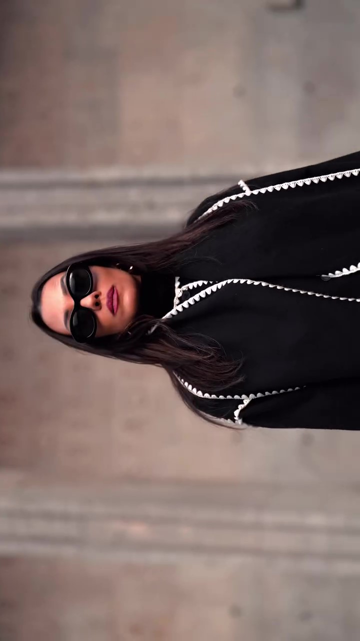 Designer black winter coat