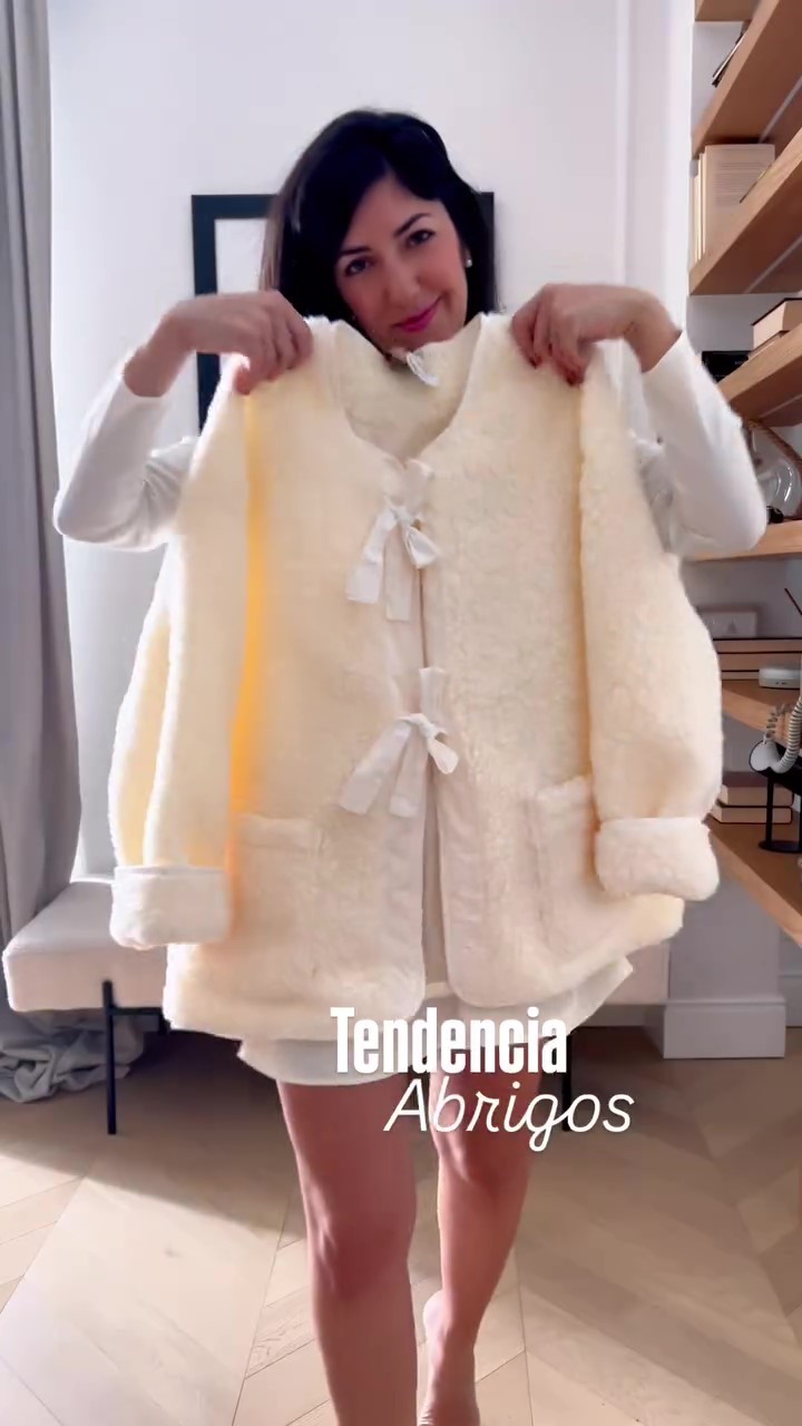 Designer white fur winter coat