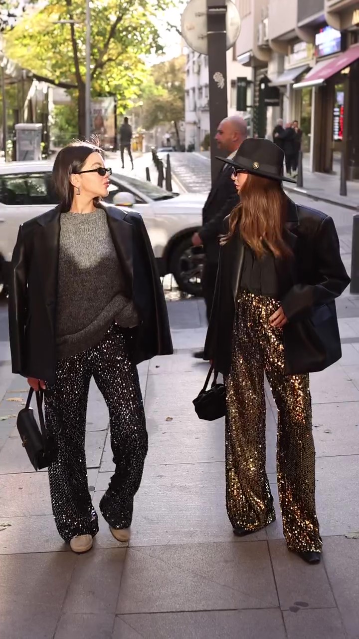 party sequin trousers