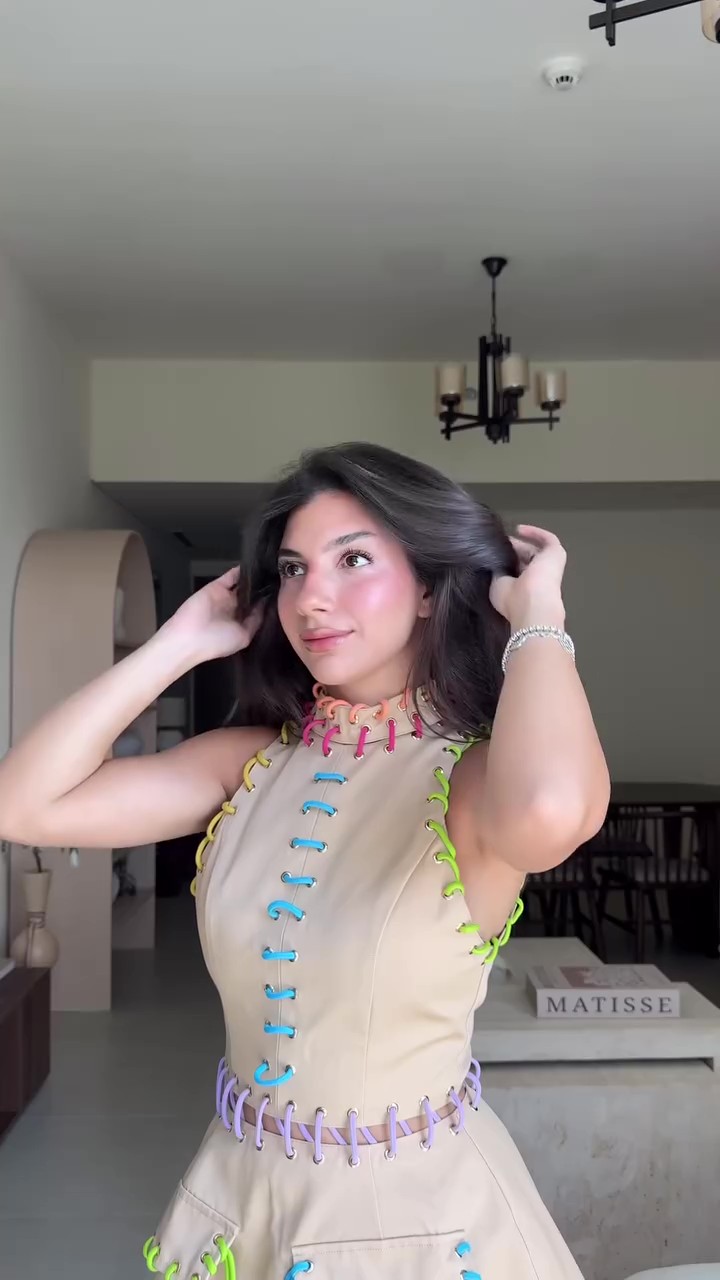 Resort Style Handmade Colorful Rope Dress