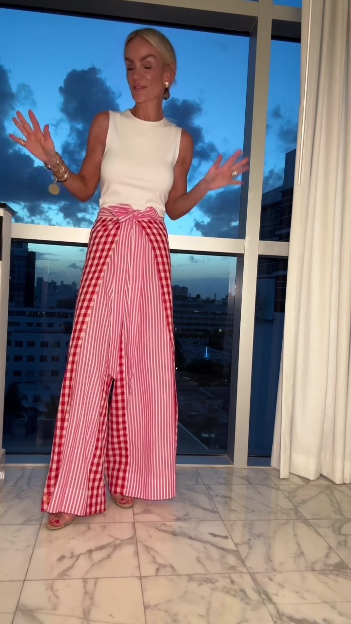 Designer Check Colorblock Trousers