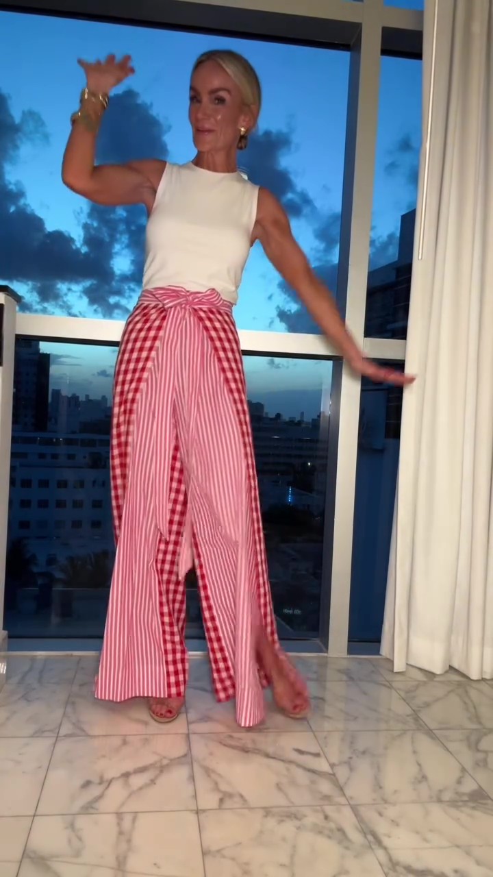 Designer Check Colorblock Trousers