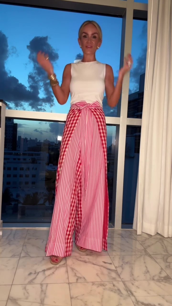 Designer Check Colorblock Trousers