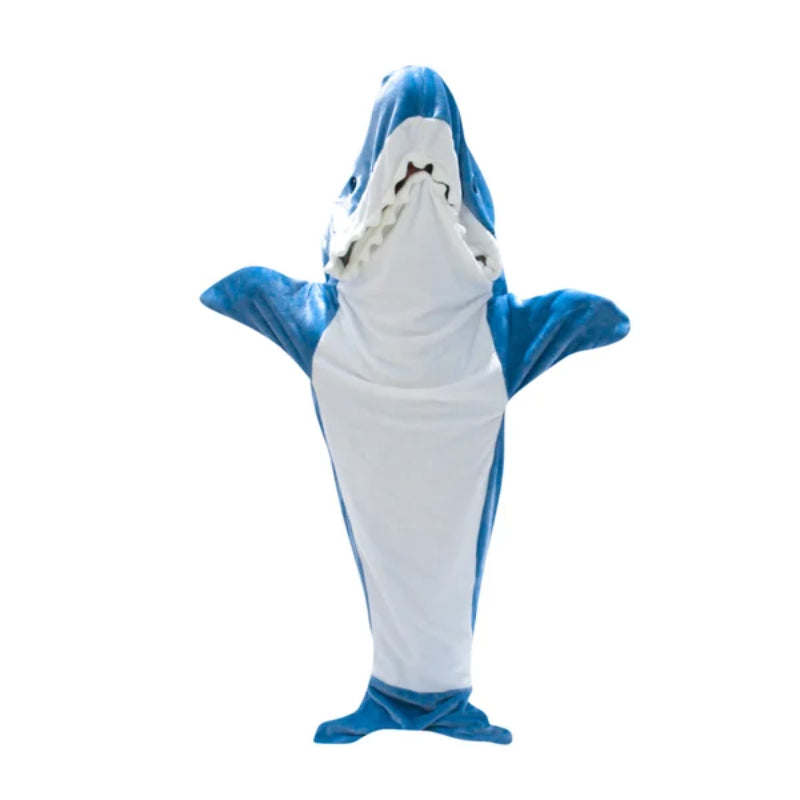 Ultra Soft Home Flannel Shark Hooded Blanket-CALLISTARI