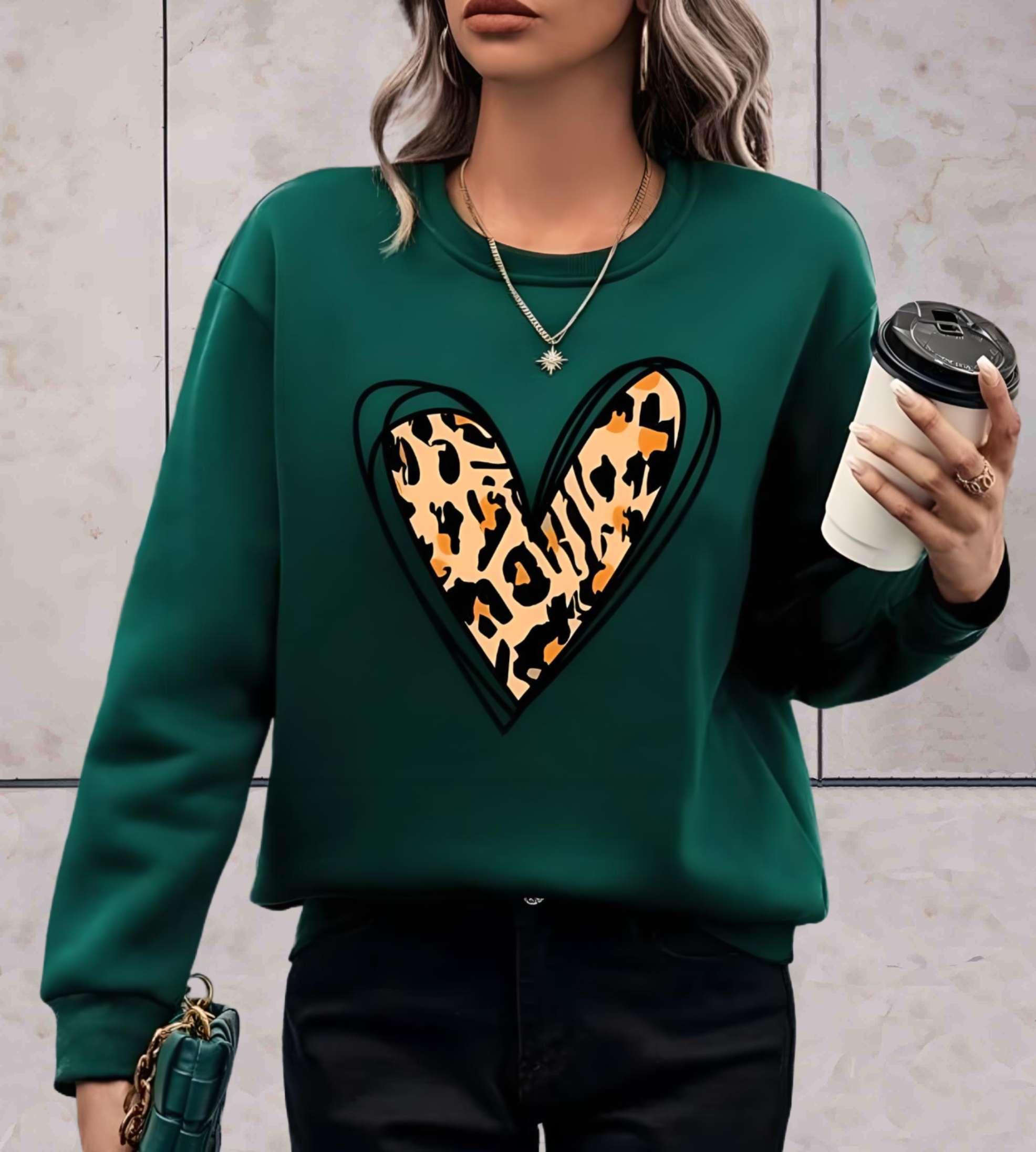 Sky - Modischer und Bequemer Pullover mit Herzmuster-CALLISTARI