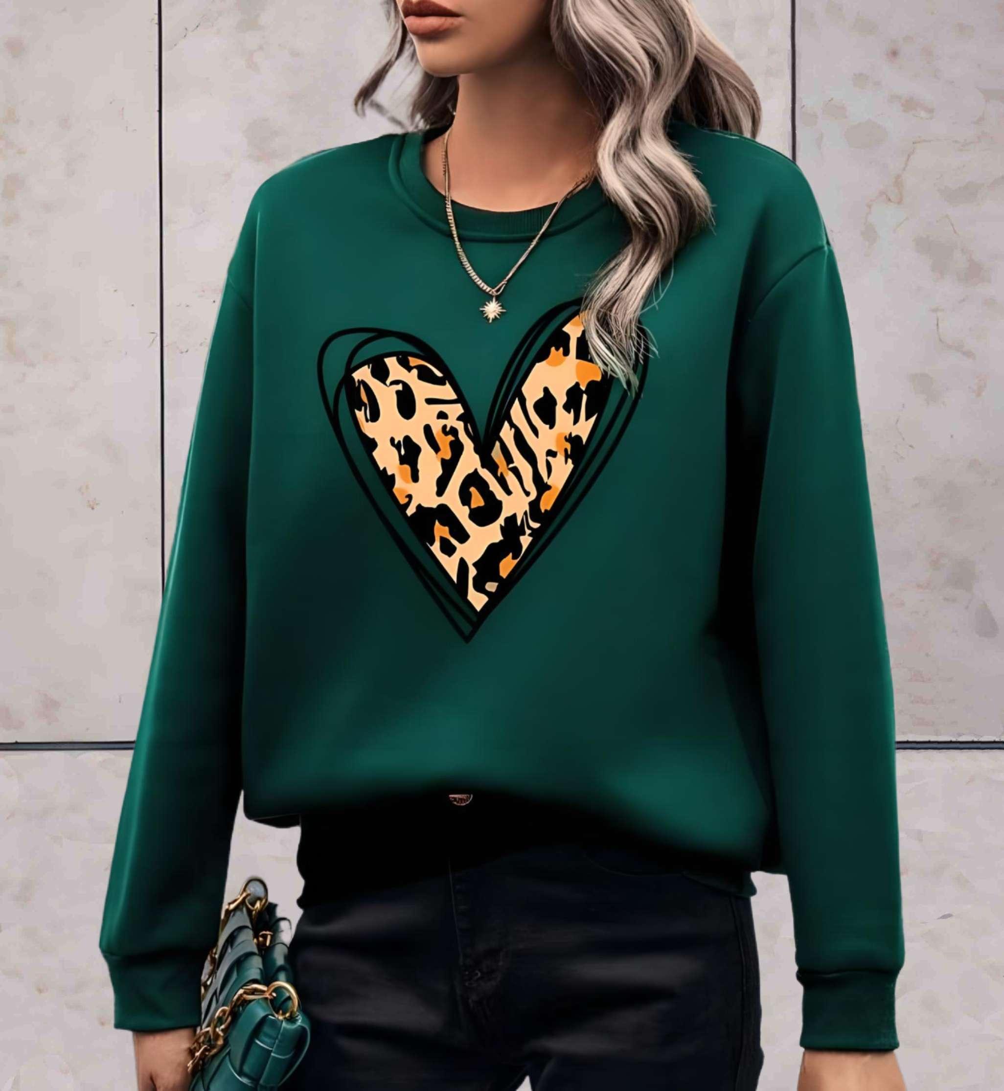 Sky - Modischer und Bequemer Pullover mit Herzmuster-CALLISTARI