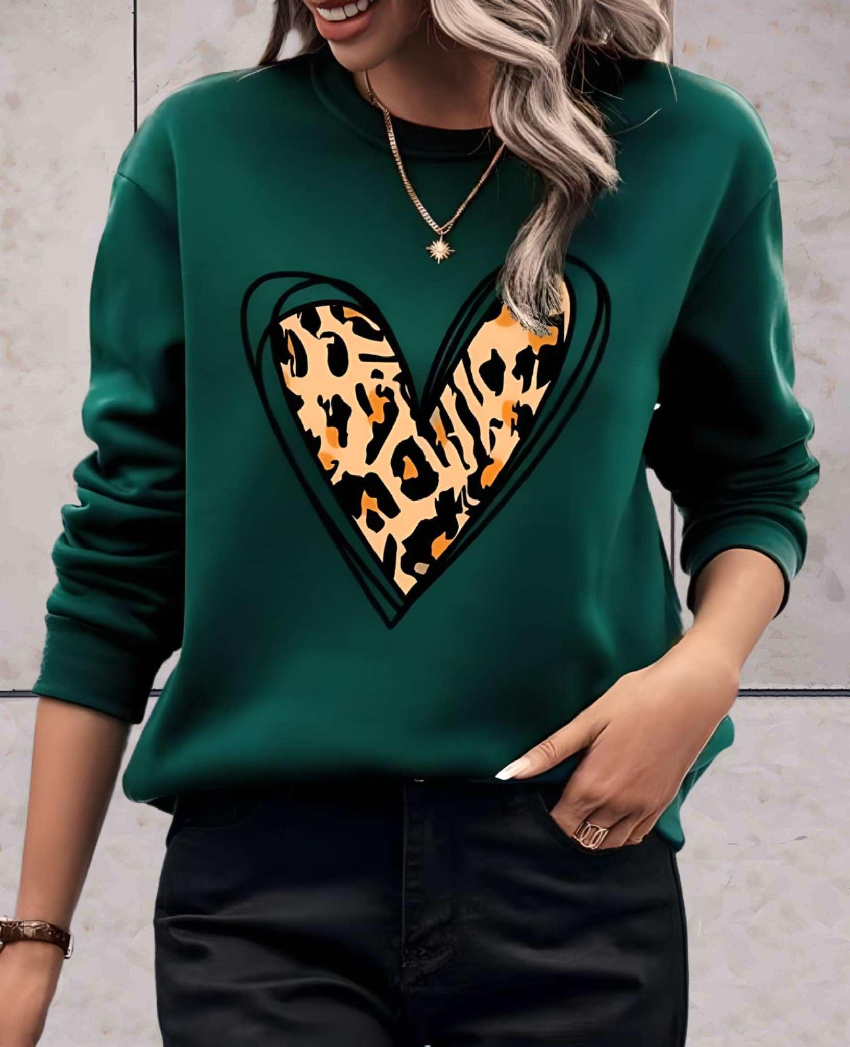 Sky - Modischer und Bequemer Pullover mit Herzmuster-CALLISTARI