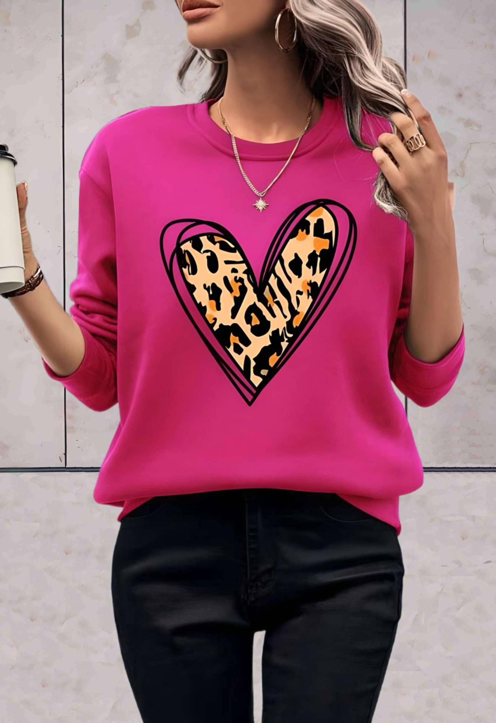 Sky - Modischer und Bequemer Pullover mit Herzmuster-CALLISTARI