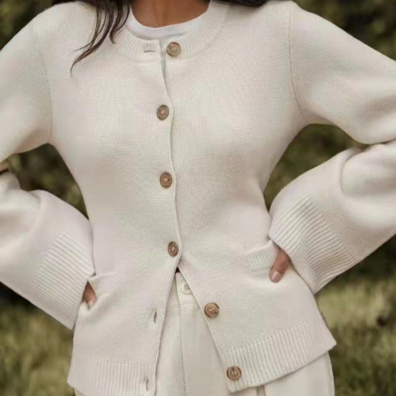 Stylish Slimming Button Knitted Cardigan Sweater-CALLISTARI