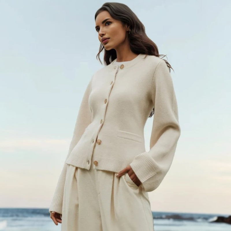 Stylish Slimming Button Knitted Cardigan Sweater-CALLISTARI