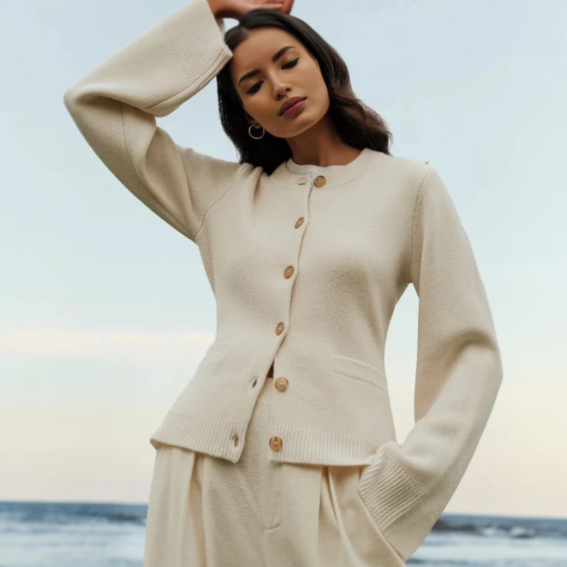 Stylish Slimming Button Knitted Cardigan Sweater-CALLISTARI