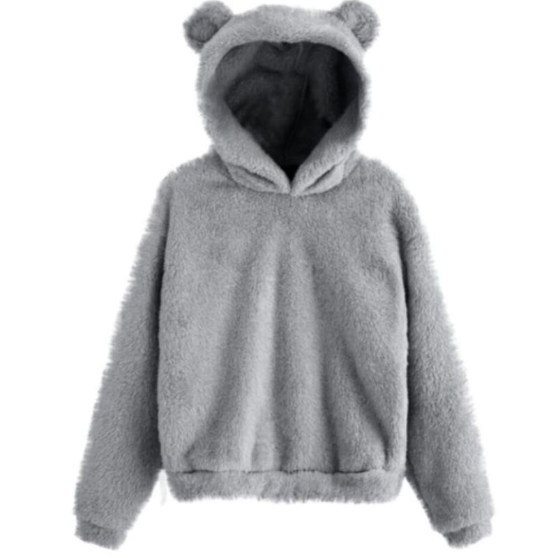 Winter Fluffy Rabbit Style Hoodie-CALLISTARI