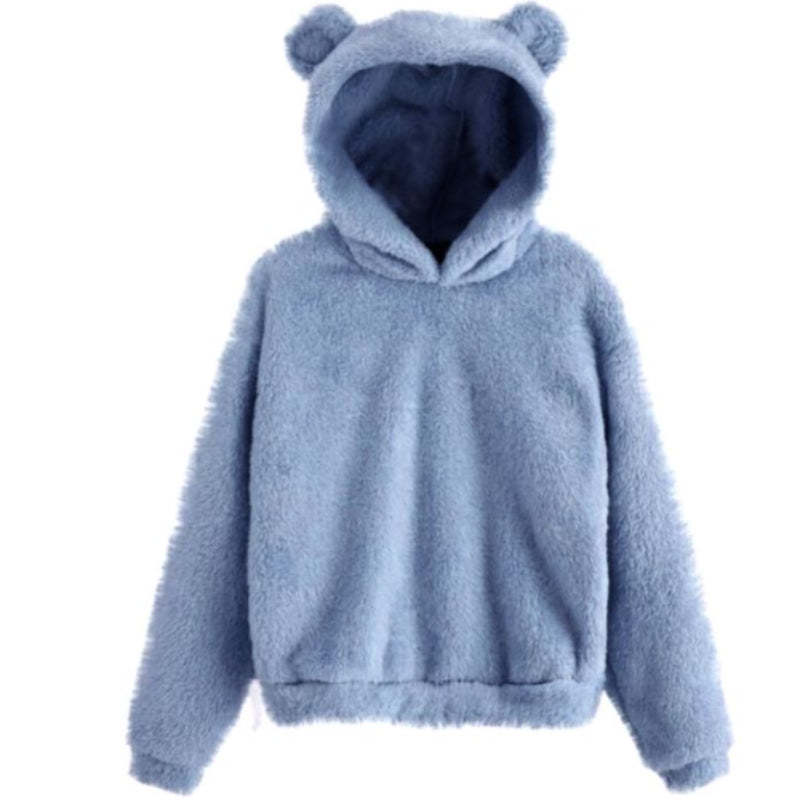 Winter Fluffy Rabbit Style Hoodie-CALLISTARI