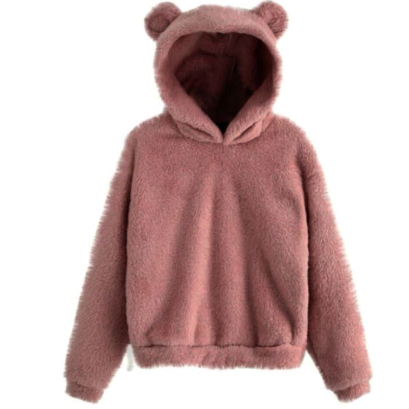 Winter Fluffy Rabbit Style Hoodie-CALLISTARI