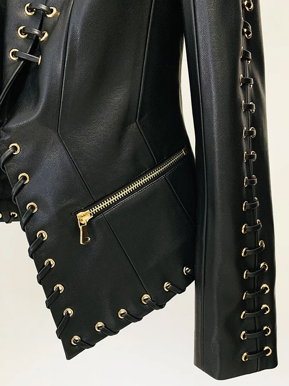 CIATO Laced Leather Blazer-CALLISTARI