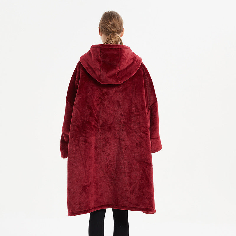 Oversized Robe Style Giant Blanket Hoodie-CALLISTARI